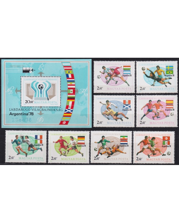 F-EX46827 HUNGARY MNH 1978 WORLD FOOTBALL SOCCER CHAMPIONSHIP.