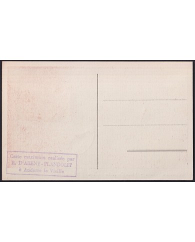 F-EX41246 FRANCE ANDORRE ANDORRA 1956 MAXIM CARD CONSEILLER.