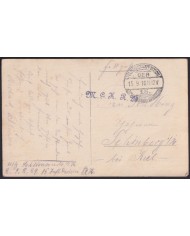 F-EX41248 GERMANY WWI 1916 ORIGINAL SOLDIER PHOTO POSTCARD FELDPOST TO KIEL.