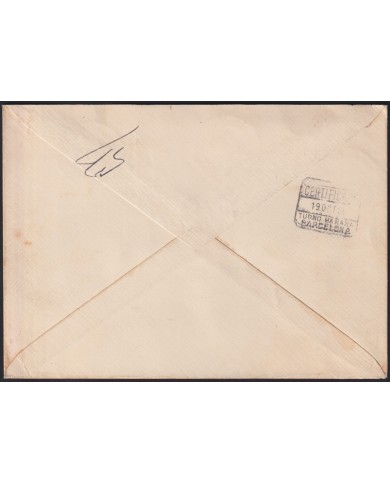 F-EX42468 PARAGUAY 1929 REGISTERED COVER TO SPAIN.