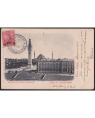 F-EX43102 GERMANY LEVANT TURKEY 1902 CONSTANTINOPLE POSTCARD TO SPAIN BARCELONA.