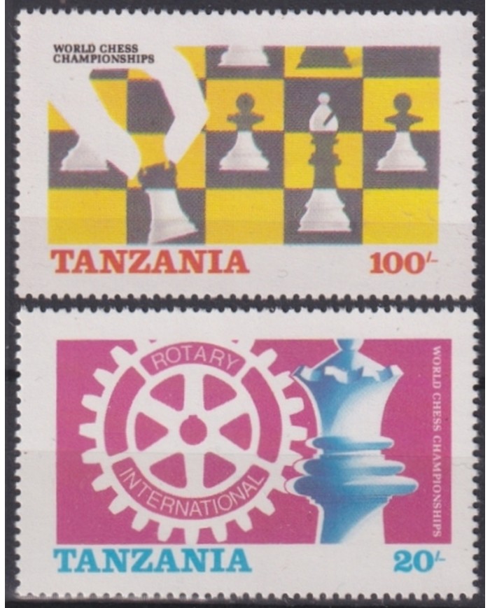 F-EX46853 TANZANIA MNH 1986 SPORT CHAMPION CHESS AJEDREZ ROTARY CLUB.