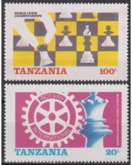 F-EX46853 TANZANIA MNH 1986 SPORT CHAMPION CHESS AJEDREZ ROTARY CLUB.