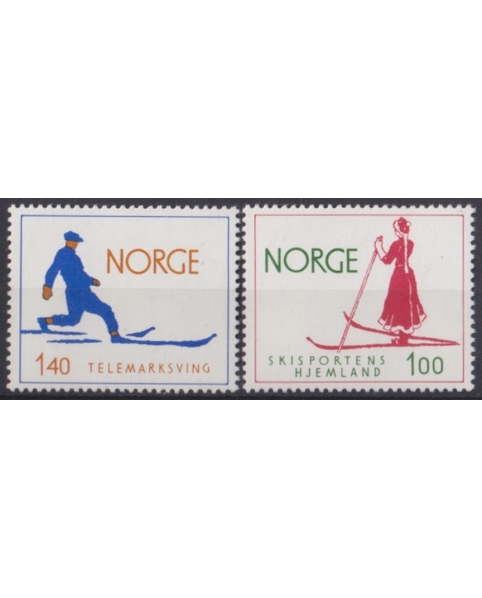 F-EX45385 NORGE NORWAY NOREG MNH 1975 WINTER SPORT SKI.