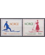 F-EX45385 NORGE NORWAY NOREG MNH 1975 WINTER SPORT SKI.