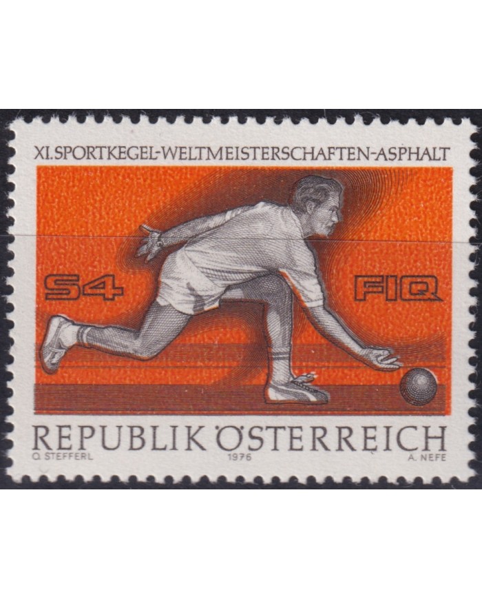 F-EX48258 AUSTRIA MNH 1976 SPORT SKITTLES CHAMPIONSHIP.
