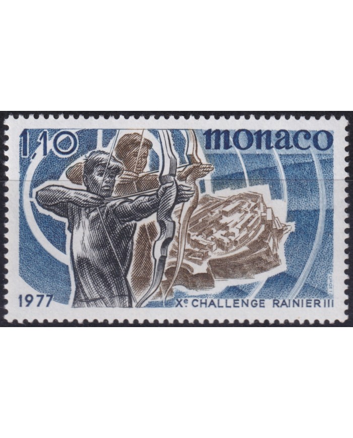 F-EX48259 MONACO MNH 1977 ARCHERY X CHAGENGE RAINIER III.