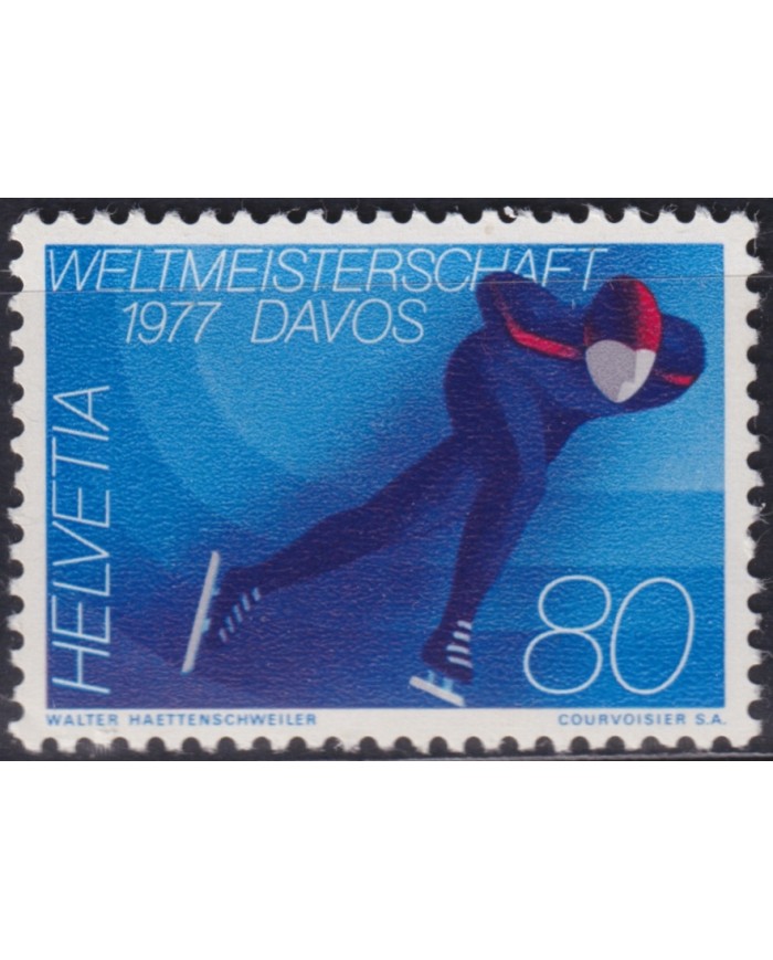 F-EX48270 SWITZERLAND MNH 1977 WINTER SPORT SKI SKITING.
