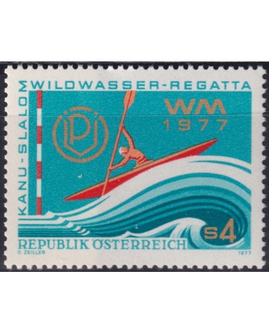 F-EX48271 AUSTRIA MNH 1977 WATER SPORT REGATTA SHIP CANOE.