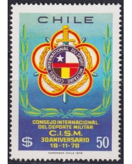 F-EX48276 CHILE MNH 1978 SPORT CONSEJO INTERNACIONAL DE DEPORTE MILITAR.