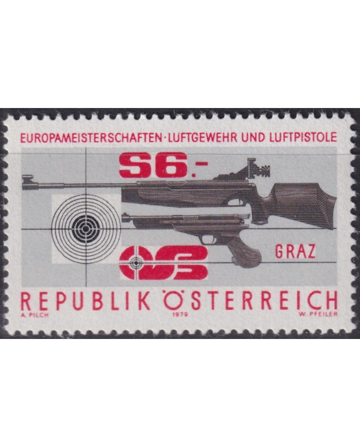 F-EX48279 AUSTRIA MNH 1979 SHUTTING EUROPEAN CHAMPIONSHIP.