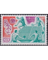 F-EX48280 FRANCE MNH 1977 SPORT TENNIS TABLE FFTT.