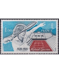 F-EX48284 FRANCE MNH 1977 SPORT TENNIS ROLAND GARROS.