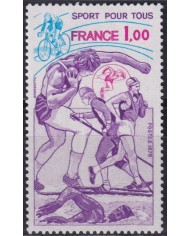 F-EX48290 FRANCE MNH 1978 SPORT CYCLING BICYCLE SKI SWIMMING.