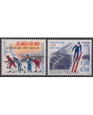 F-EX47639 FINLAND SOUMI MH 1977 WINTER SPORT GAMES SKI.