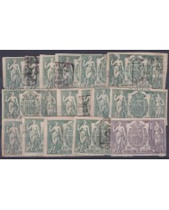 F-EX40720 ESPAÑA SPAIN AFRICA OCCIDENTAL REVENUE STAMPS LOT.