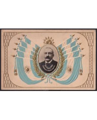 F-EX41399 ARGENTINA 1913 POSTCARD PRESIDENT SAENZ PEÑA TO GERMANY.
