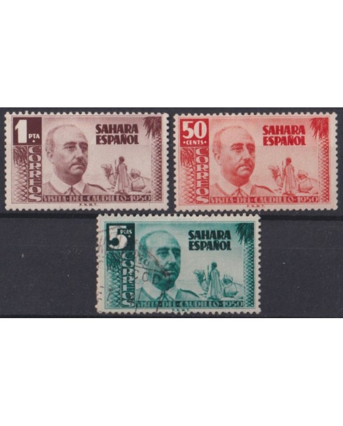 F-EX43176 SPAIN SAHARA MH-USED FRANCISCO FRANCO COMPLETE SET.