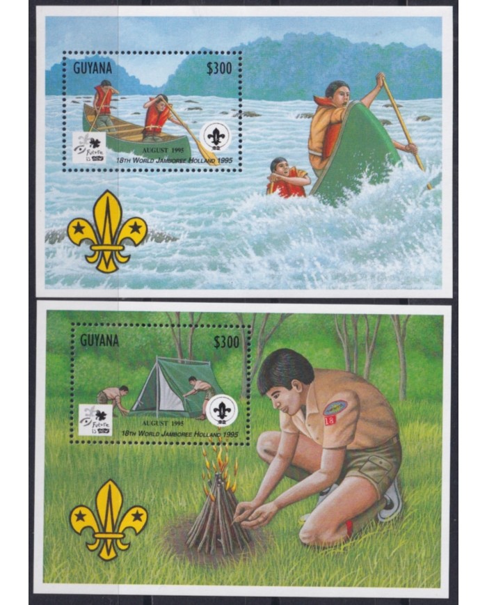 F-EX49223 GUYANA MNH 1995 BOYS SCOUTS JAMBOREE 18th NEDERLAND.