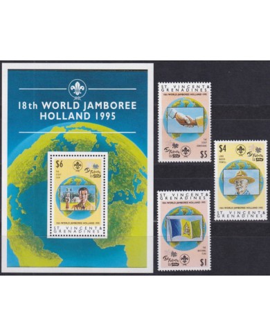 F-EX49551 ST VINCENT & GRENADINES MNH 1995 BOYS SCOUTS 18th JAMBOREE NEDERLAND.