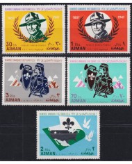 F-EX49557 SAUDI SOUTH ARABIA AJMAN MH 1967 BOYS SCOUTS JAMBOREE.