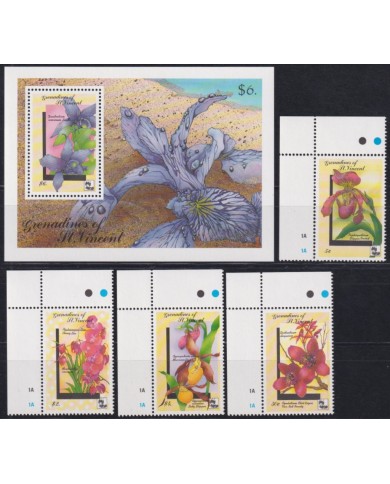 F-EX49001 GRENADINES & ST VINCENT MNH 1992 FLOWER FLORES ORCHID ORQUIDEAS.