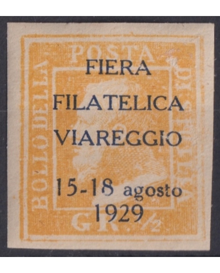 F-EX17737 ITALY CINDERELLA 1929 VIAREGGIO PHILATELIC EXPO SICILIA ORIGINAL GUM.