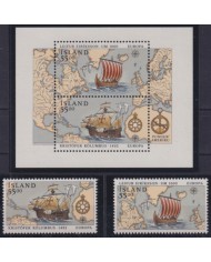 F-EX49248 ICELAND MNH 1992 EUROPA VIKINGS SHIP & DISCOVERY CARAVELA.