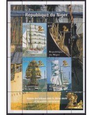 F-EX49003 NIGER MNH 1998 SAILING MERCHANT SHIP FISHING WHALE.
