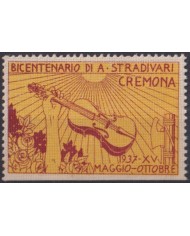 F-EX49538 ITALY ITALIA CINDERELLA 1937 BICENTENARY OF STRADIVARIUS MUSIC CREMONA.