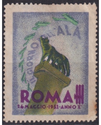 F-EX49547 ITALY ITALIA CINDERELLA MNH 1932 ROMA AVIATION AIRPLANE EXHIBITION.