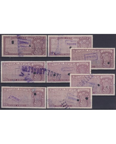 F-EX49345 INDIA LOCAL REVENUE TAX. RAJASTHAN OVERPRINT TIPO II.