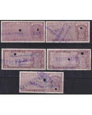 F-EX49730 INDIA LOCAL REVENUE TAX. RAJASTHAN OVERPRINT TIPO VII.
