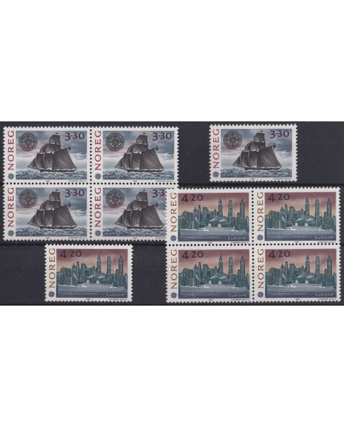 F-EX17968 NORGE NORWAY IS MNH DISCOVERY OF AMERICA COLUMBUS SHIP EUROPA CEPT