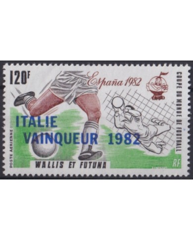 F-EX49492 WALLIS ET FUTUNA MNH 1982 WORD CHAMPIONSHIP SOCCER FOOTBALL OVERPRINT.