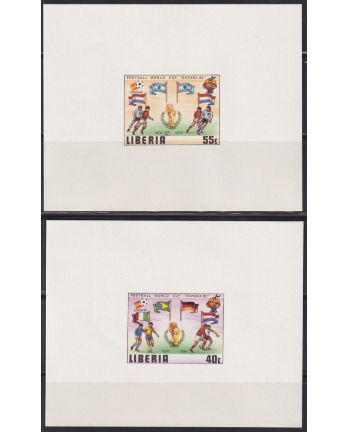 F-EX49395 LIBERIA MNH 1981 CHAMPIONSHIP SOCCER FOOTBALL IMPERFORATED SHEET PROOF.