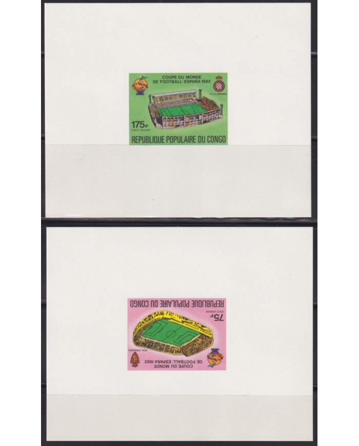 F-EX49396 CONGO MNH 1981 CHAMPIONSHIP SOCCER FOOTBALL IMPERFORATED SHEET PROOF.