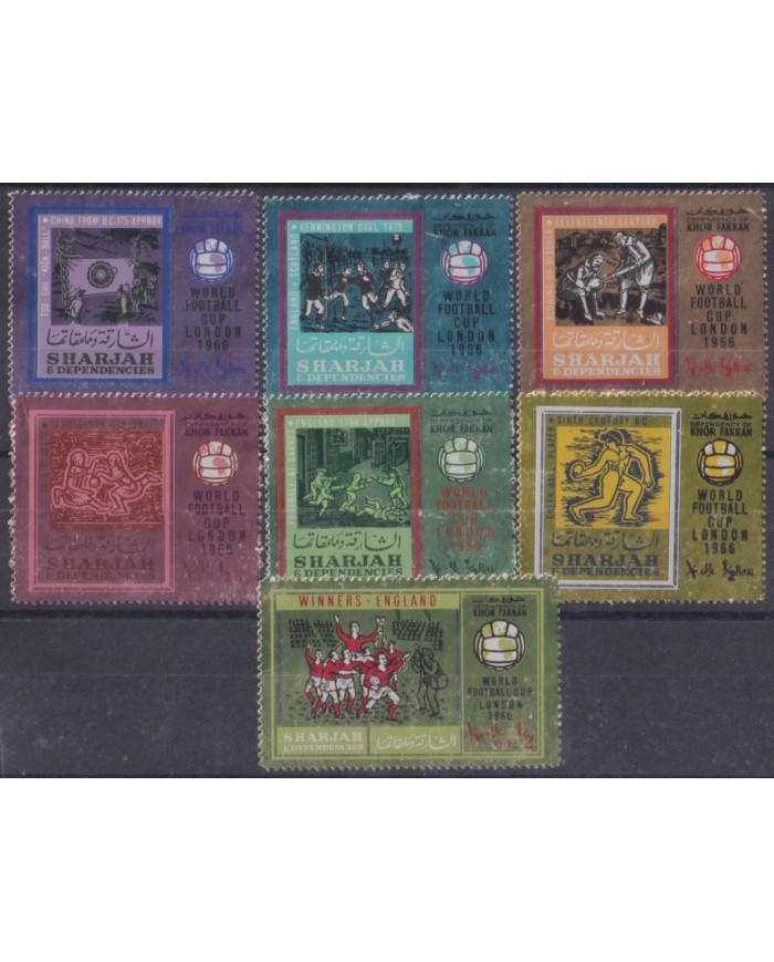F-EX49515 SAUDI ARABIA SHARJAH MH 1966 WORLD SOCCER FOOTBALL.