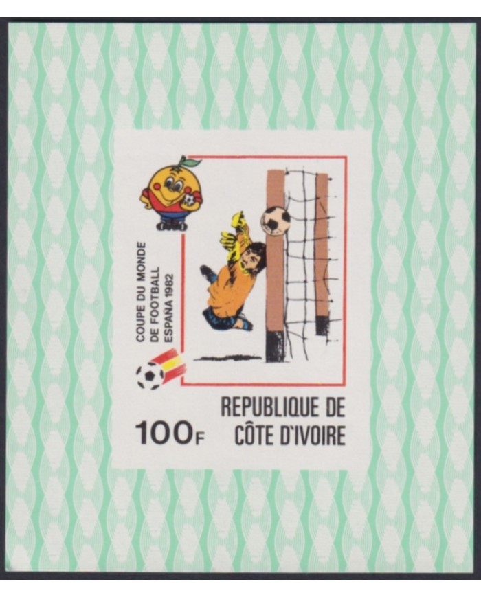 F-EX49517 IVORY COAST MNH 1981 CHAMPIONSHIP SOCCER FOOTBALL IMPERFORATED SHEET PROOF.