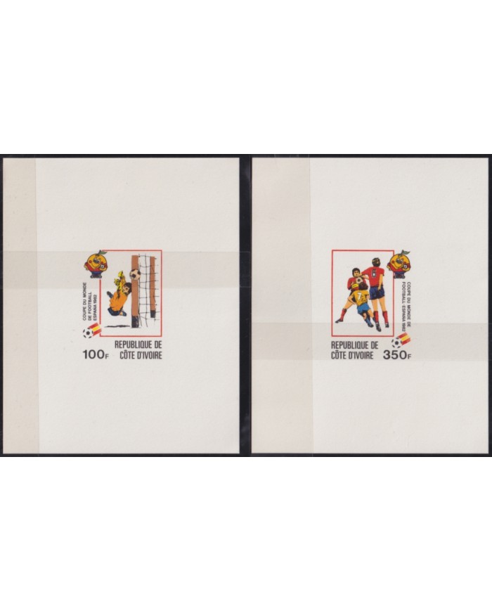 F-EX49397 IVORY COAST MNH 1981 CHAMPIONSHIP SOCCER FOOTBALL IMPERFORATED SHEET PROOF.