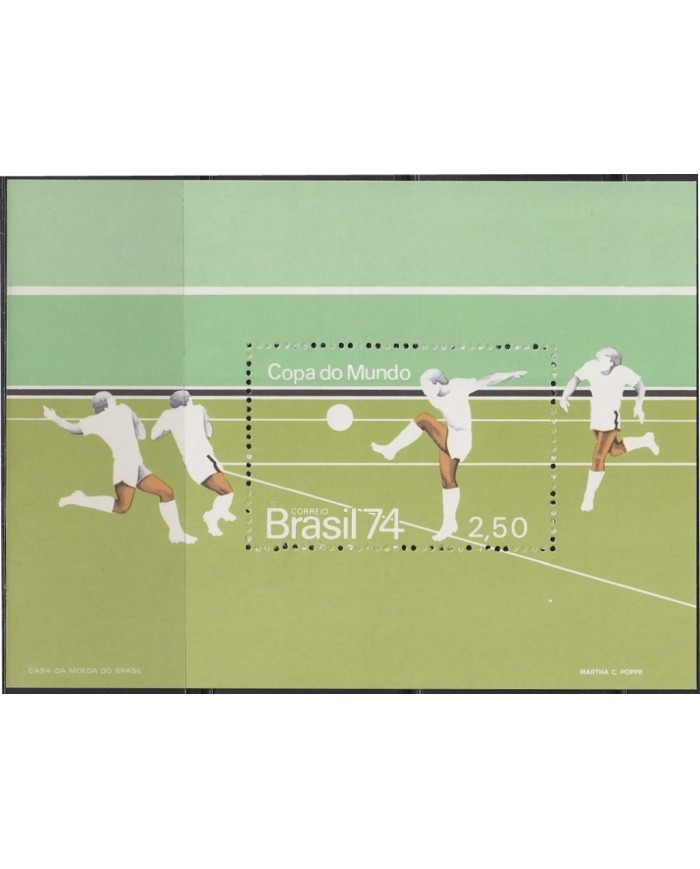 F-EX49530 BRAZIL BRASIL MNH 1974 WORLD SOCCER FOOTBALL CUP.