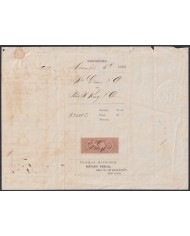 E6536 US USA PROTESTED BILL OF EXCHANGE MERCANT DOC REVENUE STAMPS.