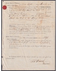 E6536 US USA PROTESTED BILL OF EXCHANGE MERCANT DOC REVENUE STAMPS.
