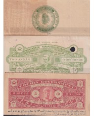F-EX33795 INDIA REVENUE SEALLED PAPER CUT FEUDATARY STATE OF JODHPUR.