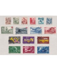 F-EX37589 SWITZERLAND HELVETIA STAMPS COLLECTION LOT USED.