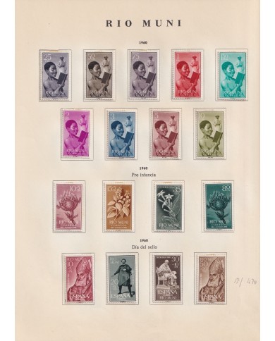 F-EX44071 RIO MUNI SPAIN COLONIES COLLECTION LOTS UNUSED.