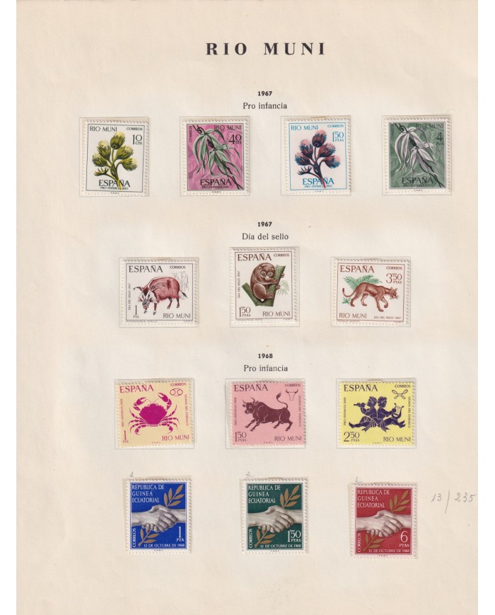F-EX44071 RIO MUNI SPAIN COLONIES COLLECTION LOTS UNUSED.