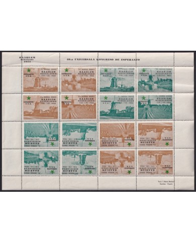 F-EX44056 NETHERLAND NEDERLAND HOLLAND 1954 TETE BECHE CINDERELLA ESPERANTO.
