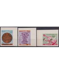 F-EX49271 LIBERIA MNH 1968 OLYMPIC GAMES IMPERFORATED ARCHEOLOGY
