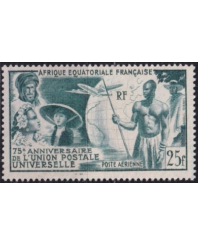 F-EX49895 AFRIQUE EQUATORIALE FRANCAISE 1949 NO GUM INDIGENOUS & COLONIAL TYPES.